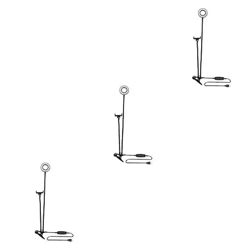 Produktbild: HOMSFOU 3St Schönheit führte Licht USB-Buchlicht Selfie-Lampe zum Chatten Handy-Selfie-Licht Flexibles Ringlicht für Video Lebendiges Licht LED-Blitzlampe Schönheit füllendes Licht Black