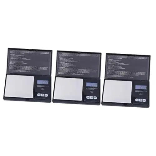 Produktbild: HOMSFOU 3St digitale Paketwaage digitale schmuckwaage gramm Formelbehälter Formelspender Tasche für Schmuckwaagen digitale Schmuckwaage 0,1g hohe Präzision Präzisionswaage cs Schmuck Waage