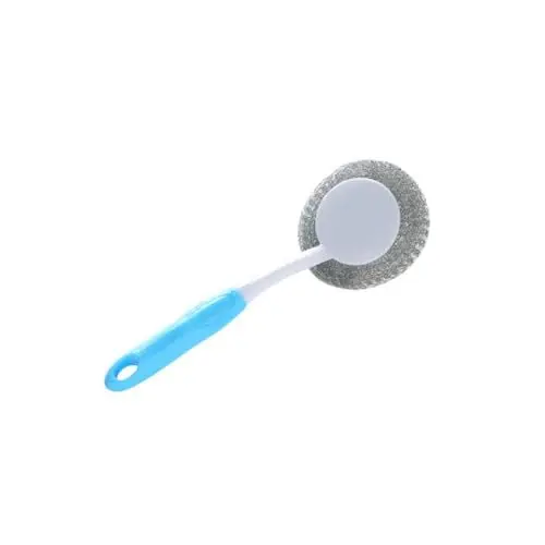 Produktbild: HOMSFOU 3St küchenreiniger Kitchen Cleaner spuelmittel putzmittel ofenreiniger Edelstahlschwämme Scheuerschwämme aus Metall Langen Griff Stahlwolle Bürste mit langem Stiel