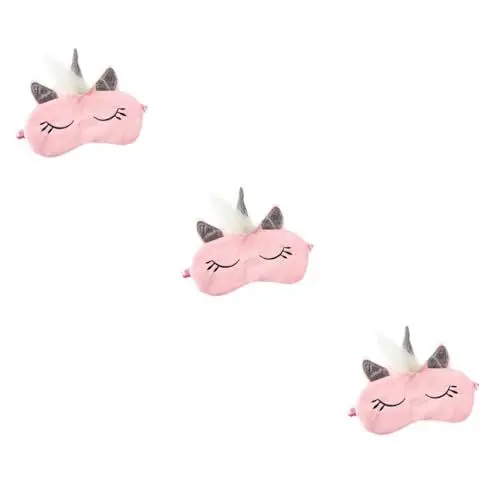 Produktbild: HOMSFOU 3St waschbare girl tripse mädels Rosa schafswolle schenken enzug eyemask rennanzug wischtelgeschenk dochtwolle travelit train eisereisen presents Karikatur Farbiges Fell