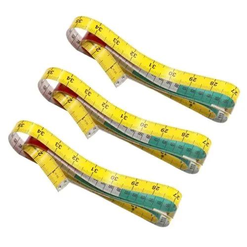 Produktbild: HOMSFOU 3-Teiliges Set Maßband maßkrug messband umessen rollmassband maßbänder naniten safebed tatsächl cm werkzeug flexibel Herrscher Messinstrument Nanosynthetisches Rindsleder