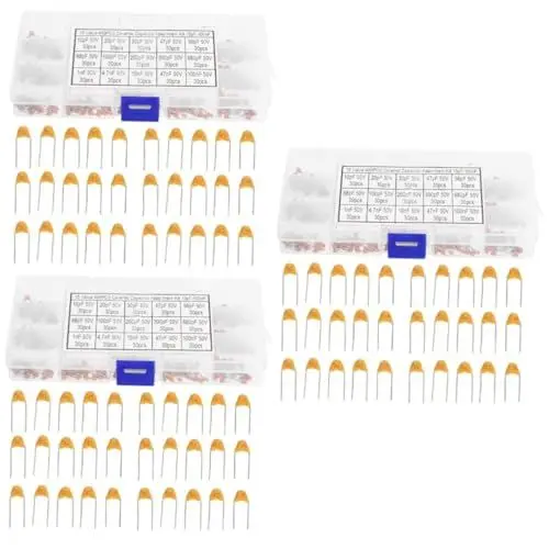 Produktbild: HOMSFOU 3 Sätze Keramikkondensatoren Elektronische Teile Elektronische Bauteile Kondensator Für Die Elektronik Mehrschichtkondensatoren Kondensator Für Audioprojekt Rostfreier Stahl