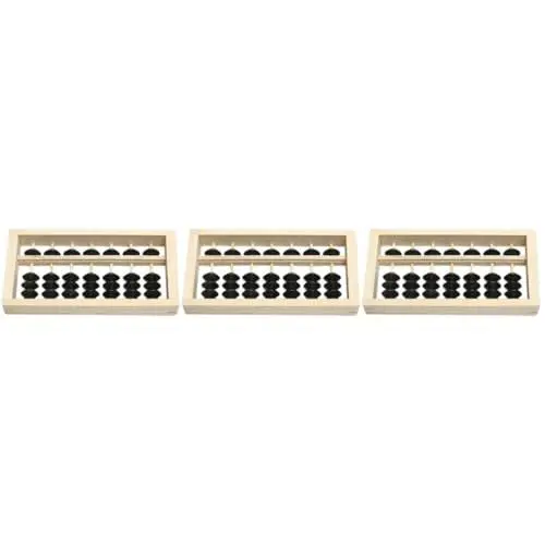 Produktbild: HOMSFOU Kopfrechnen Abakus 3 Stk Kleiner Abakus Berechnungswerkzeug-ornament Tischrechner Schreibtischaufsatz Japanische Spielzeuge Desktop- Lernspielzeug Kidcraft-spielset Solo Hölzern Kind Mini