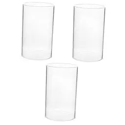 Produktbild: HOMSFOU 3 Stück Liefert Ersatz-Kerzenhalter Mit Ende In Mitte X Zoll Hochzeit Hohe Zylinder Kerzenhalter Dekoration Kerzendekor Xx cm cm Gläser Schornsteinrohre Glas