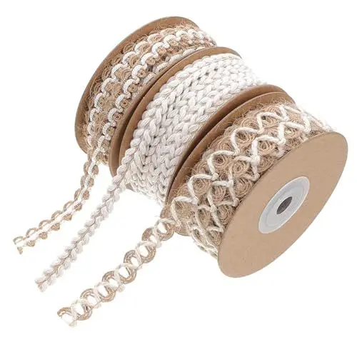 Produktbild: HOMSFOU 3 Stück Teiliges Retro Jute Band für Blumen und Dekoration Hochwertiges Wickelband für Heim und Gartenprojekte für Diy Projekte und Kreative Bastelarbeiten
