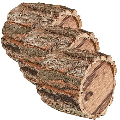 Produktbild: HOMSFOU 3st Blumenkübel Baumstumpf Blumentopf Sukkulententopf Aus Treibholz Bauernblume Heuballen Spielzeug Mini-pflanzgefäß Holzpflanzenhalter Blumenvase Holzvase Behälter Hölzern Kaktus