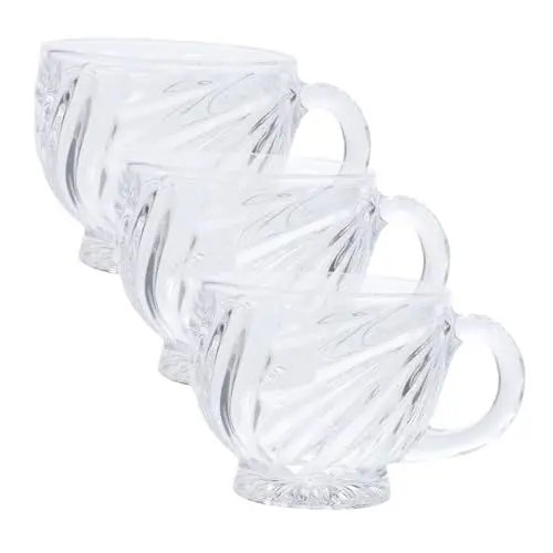 Produktbild: HOMSFOU 3st Kaffeetasse Tassen Weinbecher Wein Tasse Mokkatasse Saft-latte-tasse Wasserbecher Latte-becher Klare Teetassen Frühstücksbecher Tassen Trinken Weinglas Welligkeit