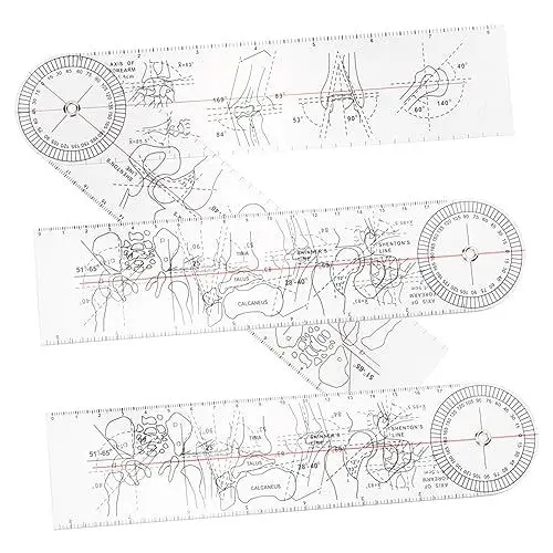 Produktbild: HOMSFOU 3stücke Goniometer Für Präzise Winkelmessung Transparente Winkelmesser Für Anwendungen Für Und Sporttherapie