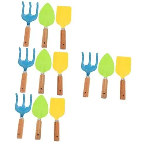 Produktbild: HOMSFOU 4 Sätze Gartenwerkzeug-Set Strand Spielzeug Kinder-Gartengeräte gartenutensilien kinderwerkzeug Sandrechen für Kinder Mini-Rechen Kinder Graben Werkzeuge Sandschaufel hölzern