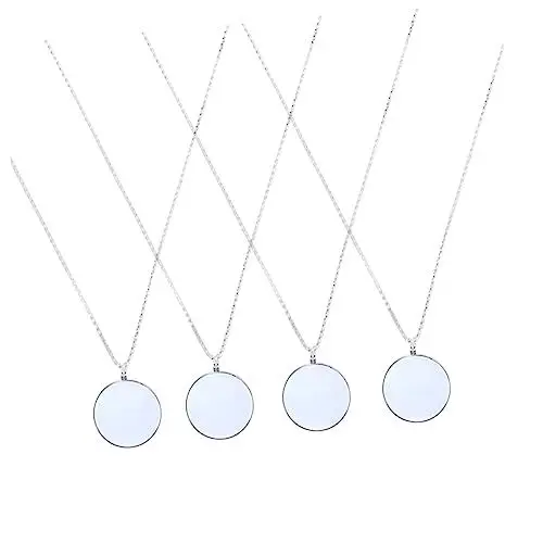 Produktbild: HOMSFOU 4 Stück Gliederkette Statement Kette Freundschaftsketten Diamantanhänger Kettenhalsband vergrößerungsspiegel Halskette Lupe 5X Lupe Anhänger Lupenkette optische Lupe fein Ornament