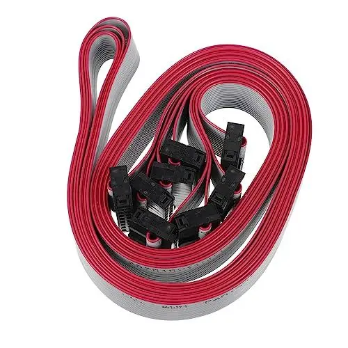 Produktbild: HOMSFOU 4 Stück Kabel IDC 16-poliger Stecker IDC-flachbandanschluss IDC-drahtflachband Grauer Draht Schlinge Silikon-Gummi Eben
