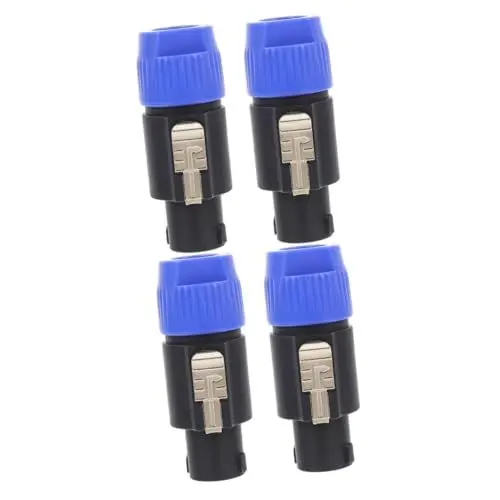 Produktbild: HOMSFOU 4 Stück Lautsprecherverkabelung 1/4 Adapter Leistungsstarker Lautsprecherstecker Lautsprecher Stecker Audio Und Video Audio- Und Videozubehör Verbinder Vier Kerne Plastik