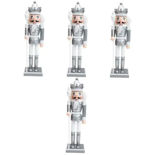 Produktbild: HOMSFOU 4 Stück Nussknacker Weihnachtssoldaten Dekor für Regale Weihnachtsdekorationen Ornament Weihnachtssto Weihnachtstischverzierung Gartenverzierung Weihnachten schmücken Keks Geschenk