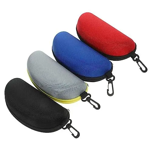 Produktbild: HOMSFOU 4 Stück Tasche Für Brillenetui Sonnenbrille Für Reisebehälter Aus Glas Brille Schwarz Brillentaschen Lektüre Tragbare Brillenetuis Glasbehälter Kasten Schmuck Fräulein Oxford-stoff