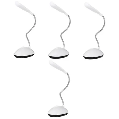 Produktbild: HOMSFOU 4stücke Kompakte Schreibtischlampe Tragbare Nachttischlampe Mit Dimmfunktion Faltbare Tischleuchte Für Studium Arbeiten Und Lesen Robustes Design Für Langanhaltenden Einsatz