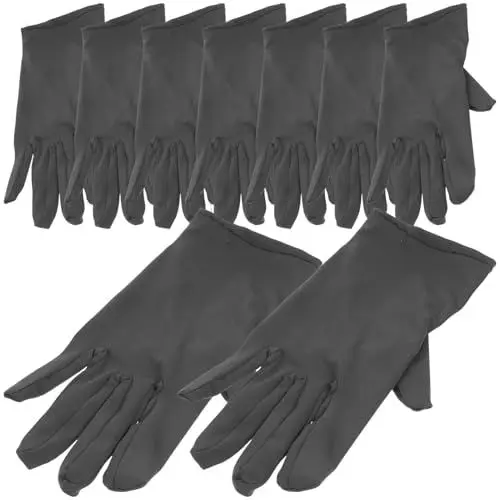 Produktbild: HOMSFOU 5 Paare Weiße Gartenhandschuhe Arbeitshandschuhe für das Bauwesen verschleißfeste Handschuhe gardening gloves security handschuhe strapazierfähige Gartenhandschuhe Schutzhandschuhe