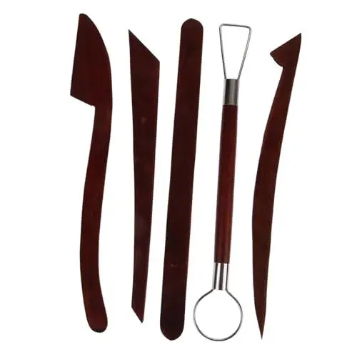 Produktbild: HOMSFOU 5 Teiliges Tonwerkzeug Set Modellier Ton Werkzeuge Skulptur Ton Set Modellier Ton Für Ton Werkzeug Set Töpferwerkzeug Töpferbedarf