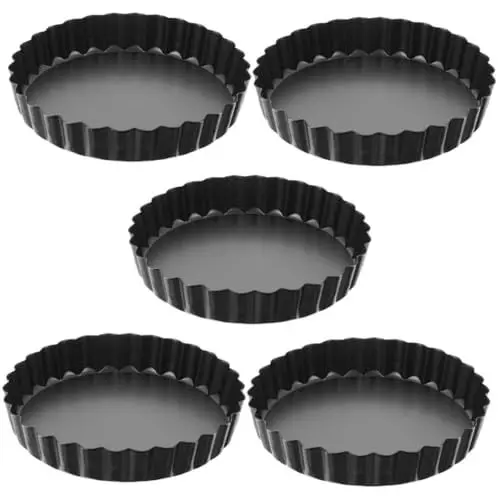 Produktbild: HOMSFOU 5st Lebende Boden Backform Mini-torte Backblech Für Den Haushalt Grillpfanne Für Backofen Backform Im Amerikanischen Stil Zinn Kuchenform Stahl Mit Hohem Kohlenstoffgehalt Pizza