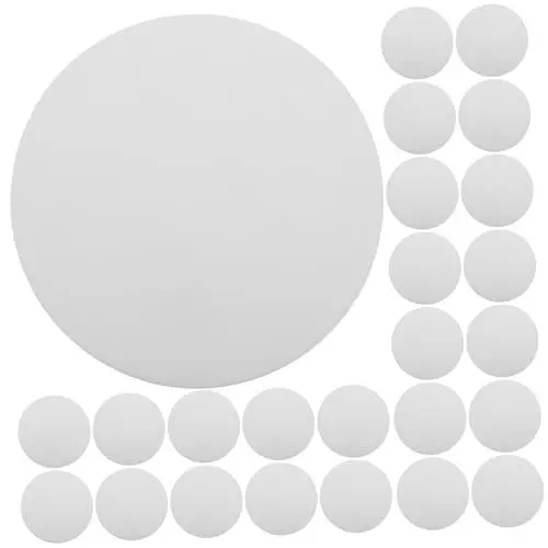Produktbild: HOMSFOU 60stücke Hochtemperatur Keramikfaser Gasket-Papier Für Mikrowellenofen Feuerfeste Isoliermaterialien Rund Für Glasfusing DIY Bastelprojekte Durchmesser Packung