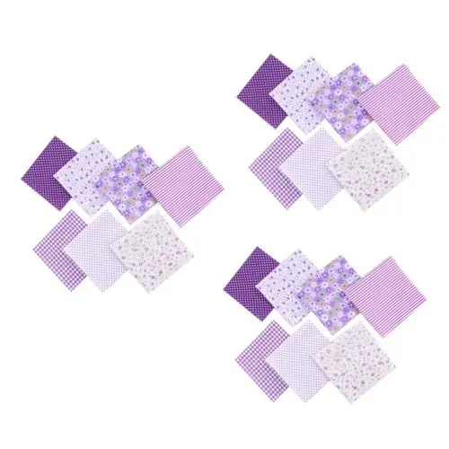Produktbild: HOMSFOU 6 Packungen Patchwork floralen Quadraten Strickstoff Strickzubehör Zubehör bettwäsche Blumentuch selber Machen DIY Tuch Quilten Kunsthandwerk Lieferungen Blatt Sammelalbum