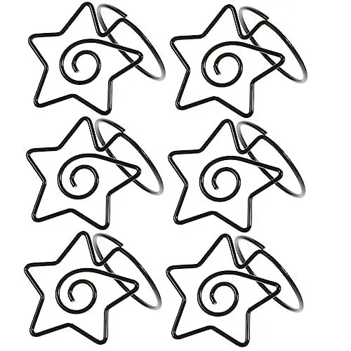 Produktbild: HOMSFOU 6 Stück Teiliges Tischkartenhalter aus Metall Platzkartenhalter für Hochzeiten Fotos und Notizen Dekorative Tischnummernhalter für Büro und Zuhause Tragbar und Langlebig
