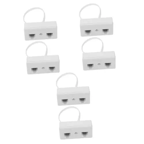 Produktbild: HOMSFOU 6 Stück Telefonleitungsadapter Rj11 Splitter Adapter Kabeladapter Telefonkonverter Telefon Splitter Adapter Telefonkabel Adapter Telefon Splitter Für Festnetz Telefonteile
