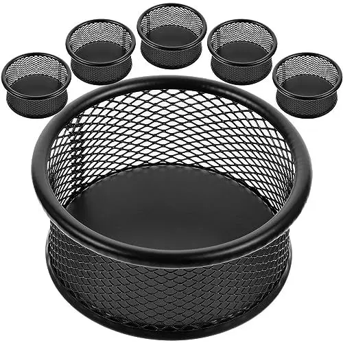 Produktbild: HOMSFOU 6er-pack Mesh-büroklammerhalter Eisen Mesh Clip Organizer Aufbewahrung Für Büro Schule
