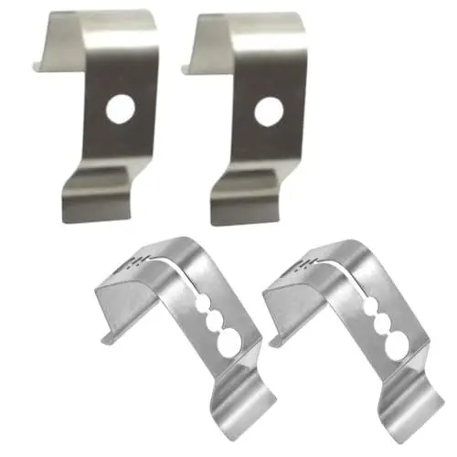 Produktbild: HOMSFOU 8 Stück Grillsonden-Clips Backofen Grill Fleisch Kabob Grill Grill-Sondenhalter Fleischklemmen Grill-Sonden-Clip Edelstahl-Klemme Edelstahl-Clip-Halter