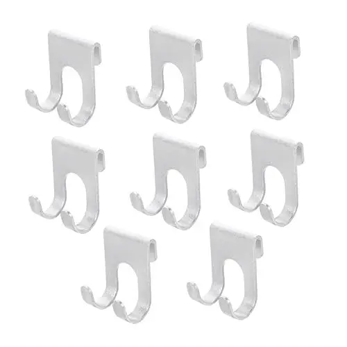 Produktbild: HOMSFOU 8stücke Teiliges Aluminium Wandhaken Haken Für Badezimmer Dual-Hook Design Zur Aufbewahrung Von Handtüchern Kleidung Und Kleinen Gegenständen