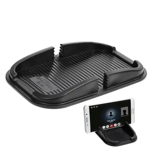 Produktbild: HOMSFOU Anti-pad Für Auto rutschfeste Unterlage Klebrige Matte rutschfeste Armaturenbrettmatte rutschfeste Schaltmatte rutschfeste Matte Blendfreie Armaturenbrettmatte Handyhalterung Black
