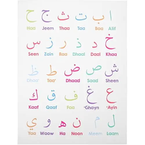 Produktbild: HOMSFOU Arabische Alphabet Wand Arabische Zahlen Poster Malerei Poster Pädagogische Poster Kinder Lernen Wandkarten Spielzimmer Dekoration Für Wohnzimmer Schlafzimmer