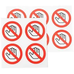 Produktbild: HOMSFOU Autoaufkleber 10st Industrielle Warnzeichen Vinyl-schild „bitte Nicht Berühren“. Kein Berührungssicherheitsschild Warnschilder Aufkleber Selbstklebendes Vinyl Boden Baby