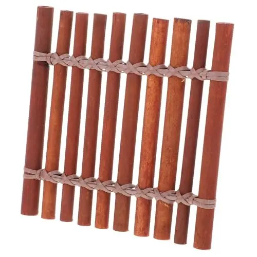 Produktbild: HOMSFOU Bambusrequisiten Mini-Panflöte für Anfänger Zimtstangen zum Basteln Panflöteninstrument für Anfänger Mini-Kiefern zur Dekoration Mini-Zaun-Bastelarbeiten Mini-Zaun-Handwerk Brown