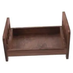 Produktbild: HOMSFOU Bett-Foto-Requisite Haustiernest Neugeborenen-Bett-Requisite Neugeborenes Posiert Im Bett Minibett Für Kinder Schlafzimmermöbel Für Neugeborene Holz Kinderbett Baby Das Bett 16inch