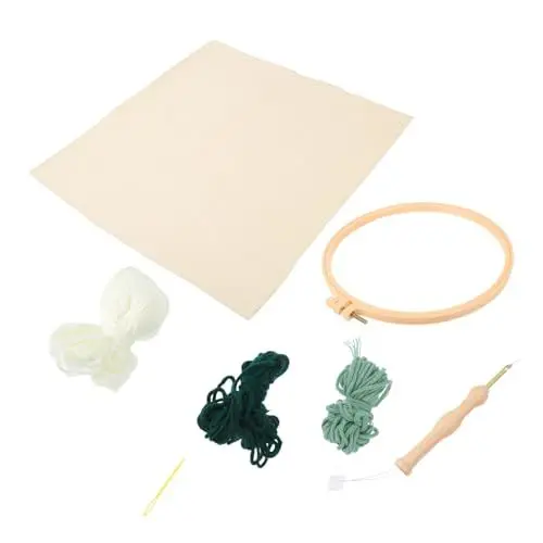 Produktbild: HOMSFOU Diy Punch Needle Set für Anfänger Stickerei Kit mit Materialien und Videoanleitung für Dekoration Handarbeit und Bastelprojekte