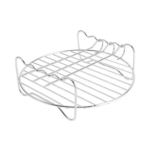 Produktbild: HOMSFOU Doppelschicht-grillrost Aus Für Airfryer Grillrost Kochrost Zubehör Für Heißluftfritteuse Zubehör Aus