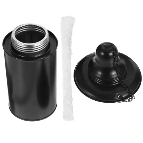 Produktbild: HOMSFOU Gartenfackeln Fackelglas Diy Gartenfackel-dekoration Nachfüllung Der Bboo-taschenlampe Tour Taschenlampe Im Freien Kraftstoff Kann Fackelölkanister Nachfüllbare Citronella-kerzen Black Eisen