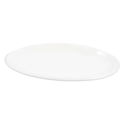 Produktbild: HOMSFOU Fischplatte Fisch-Servierplatte weiße Servierplatten Bratpfanne Backformen servierplatte aus keramik Servierteller Haushalt Lebensmittel weißer Porzellanteller Ovale Scheibe Käse