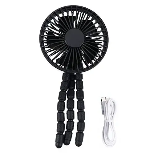 Produktbild: HOMSFOU Flexibler Stativlüfter Outdoor-lüfter Desktop-mini-lüfter Tragbarer Luftkühler Kinderwagen-Fan Mini Luftkühler Kühlgebläse Tragbar Mini-Fans Büro Sommer Schreibtisch Pp