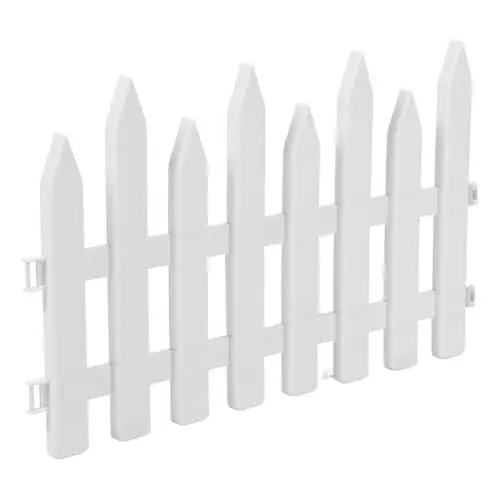 Produktbild: HOMSFOU Gartenzaun Rasenkanten Landschaft Gitter Pflanzen Gartenumrandung Streikposten Zäune temporäres Zaun dekorativer Zaun Hundezaun im Freien Baumzaun Villa-Grenze im Freien PVC Weiß