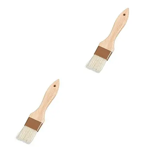 Produktbild: HOMSFOU Grill 2 Stück Butterbrotpinsel Grillölpinsel Bester Backpinsel Grillöl Backpinsel Kochpinsel Wollpinsel Backpinsel Grillpinsel Borsten Backpinsel Natürlicher Kaffee- Ölpinsel