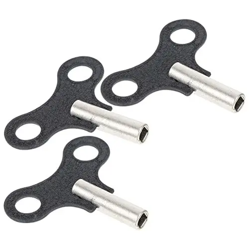 Produktbild: HOMSFOU Heimwerkzeuge Wecker 2 STüCKE Uhr Wickelungsschlüssel Hauptuhr Wickler Metalluhr Taste Stabile Uhr Werkzeug Wickelkette Reparaturwerkzeug Schwarz 4. 4Mm Wanduhren Haushaltsgeräte