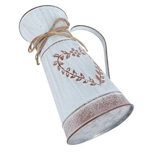 Produktbild: HOMSFOU Herzförmiges Blumenarrangement Metallkrugvase Vase Für Blumenarrangements Blumensträuße Vase Blumenvase Mit Künstlichen Blumen Land Metallvase Getrocknete Blumen Blumenstand Eisen