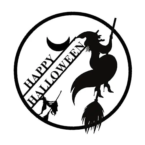 Produktbild: HOMSFOU Halloween Dekoration Hexenbesen Wanddekoration Metallhandwerk für Heimdekorationen