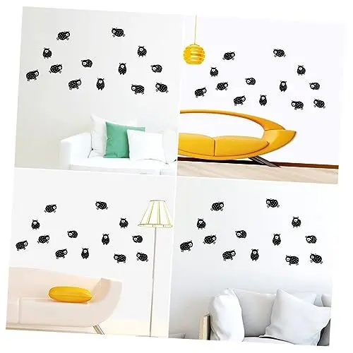 Produktbild: HOMSFOU Tapete Schwarzes Schaf Wandkunst Aufkleber Tv Zimmer Wohnzimmer Home Wandtattoos Abnehmbare Pvc Für Büro