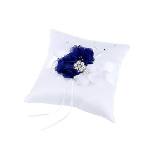 Produktbild: HOMSFOU Hochzeits Deko Ringkissen Zur Hochzeit Ringträger Hochzeitsgeschenk Hochzeitskissen Eheringhalter Box Ringkissen Für Hochzeitszeremonie Kleines Ringkissen Braut Korb