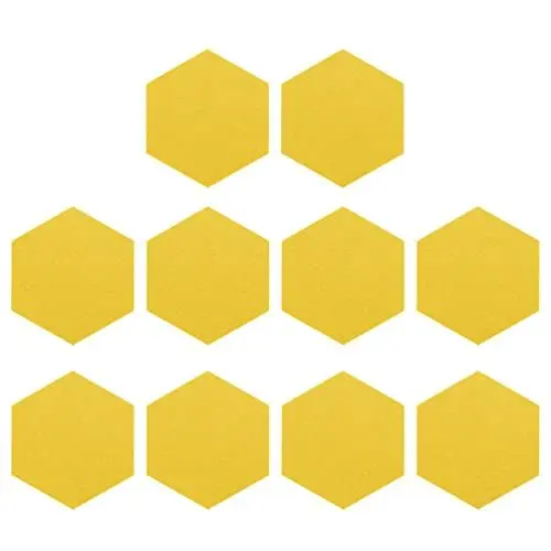 Produktbild: HOMSFOU Home Decor 10Pcs Hexagon Board Selbstkleber Filzbrettnotizmemo Bulletin Board Speis Speistic Panels Big Push Pin Fliesen für Home Office- Klassenzimmer Wand Haushaltstücher
