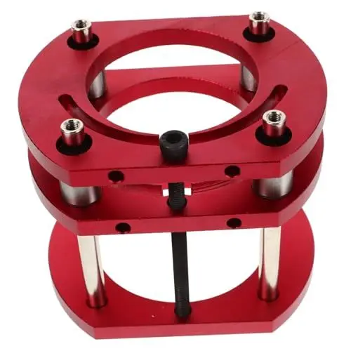 Produktbild: HOMSFOU Hubtisch hobelmaschine Router Hebebasis Holzfräse manuell Fräsmaschine manuell Elektrische Fräsmaschine Frästisch zuschneiden klappbarer Arbeitstisch Stoßstangenständer Eisen rot