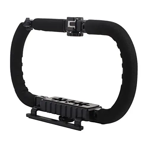 Produktbild: HOMSFOU Faltbares Smartphone-Video-Rig Telefon-Video-stabilisierungsgriff Kamera-fixator-Rack Kanada Für Langlebigkeit Gemacht 20 cm Kurz 3 Blitzschuh-steckplätze
