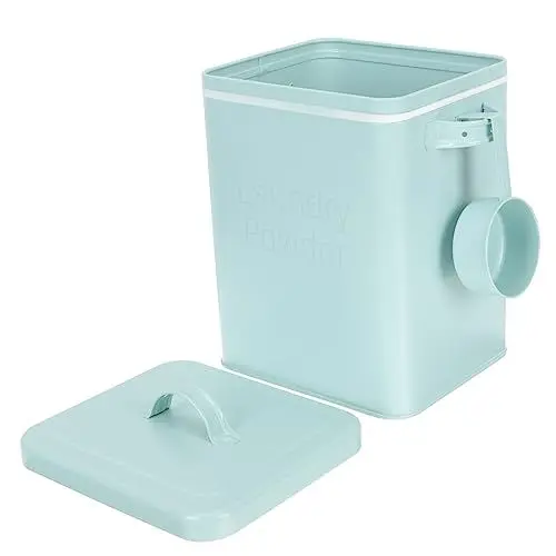 Produktbild: HOMSFOU Kasten Waschküche Eimer Wäschekanister Waschseife waschmittel Eimer für Waschpulver aus Eisen Wäscheeimer aus Eisen Gut aussehend Wäschewanne Wäscheständer Veranstalter Container